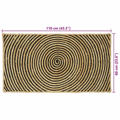 vidaXL Area Rugs Black 60 x 110 cm Jute