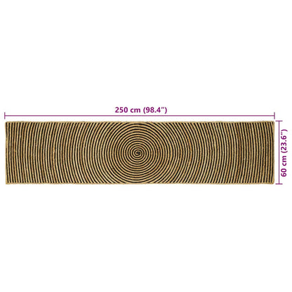 vidaXL Area Rugs Black 60 x 250 cm Jute