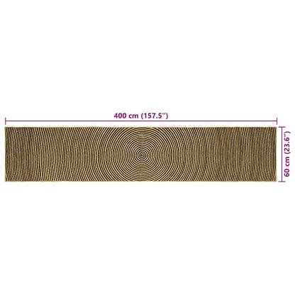 vidaXL Area Rugs Black 60 x 400 cm Jute