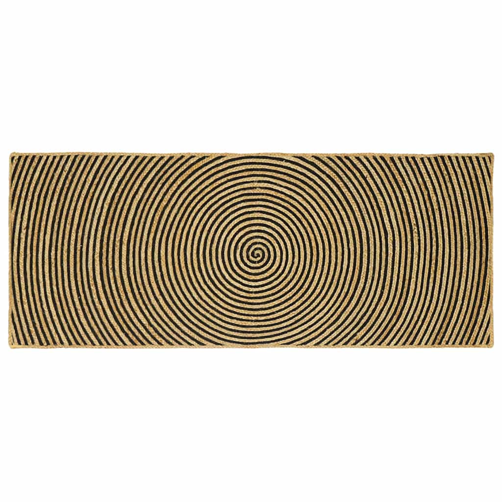 vidaXL Area Rugs Black 80 x 200 cm Jute