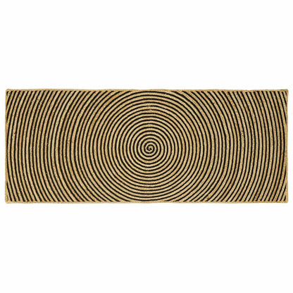 vidaXL Area Rugs Black 80 x 200 cm Jute