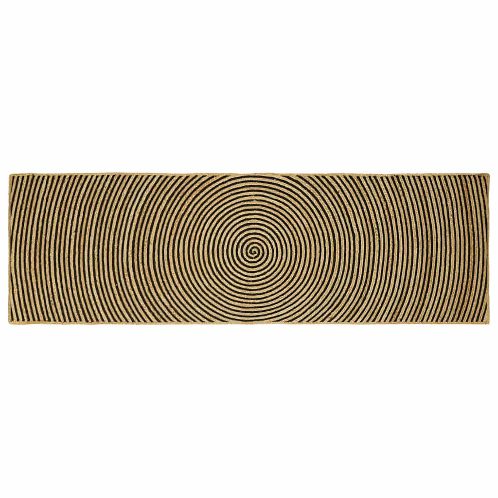 vidaXL Area Rugs Black 80 x 250 cm Jute