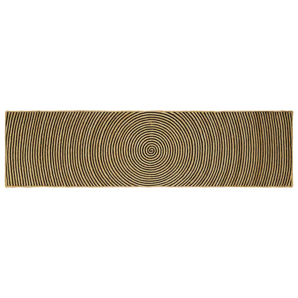vidaXL Area Rugs Black 80 x 300 cm Jute