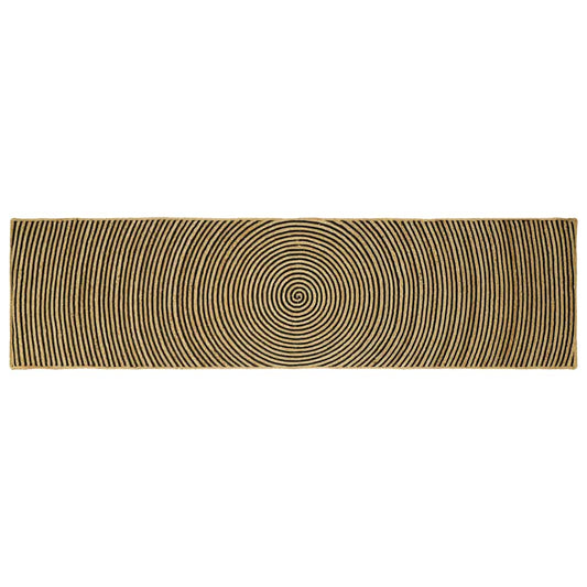 vidaXL Area Rugs Black 80 x 300 cm Jute