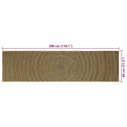 vidaXL Area Rugs Black 80 x 300 cm Jute