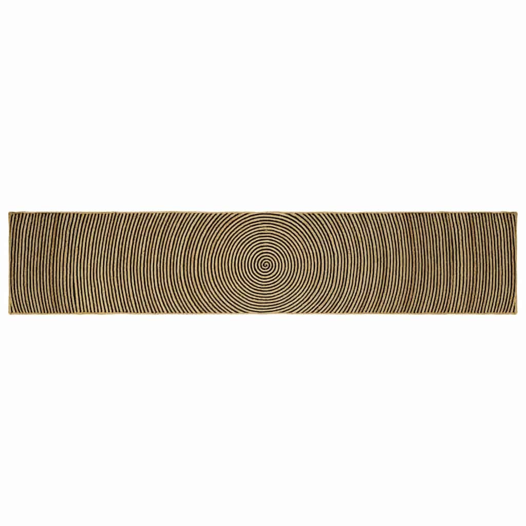 vidaXL Area Rugs Black 80 x 400 cm Jute