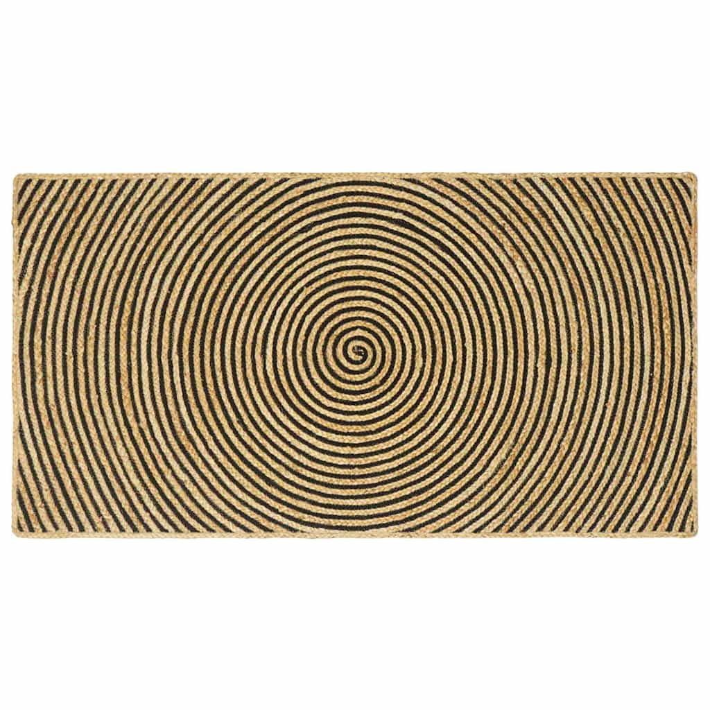 vidaXL Area Rugs Black 100 x 200 cm Jute