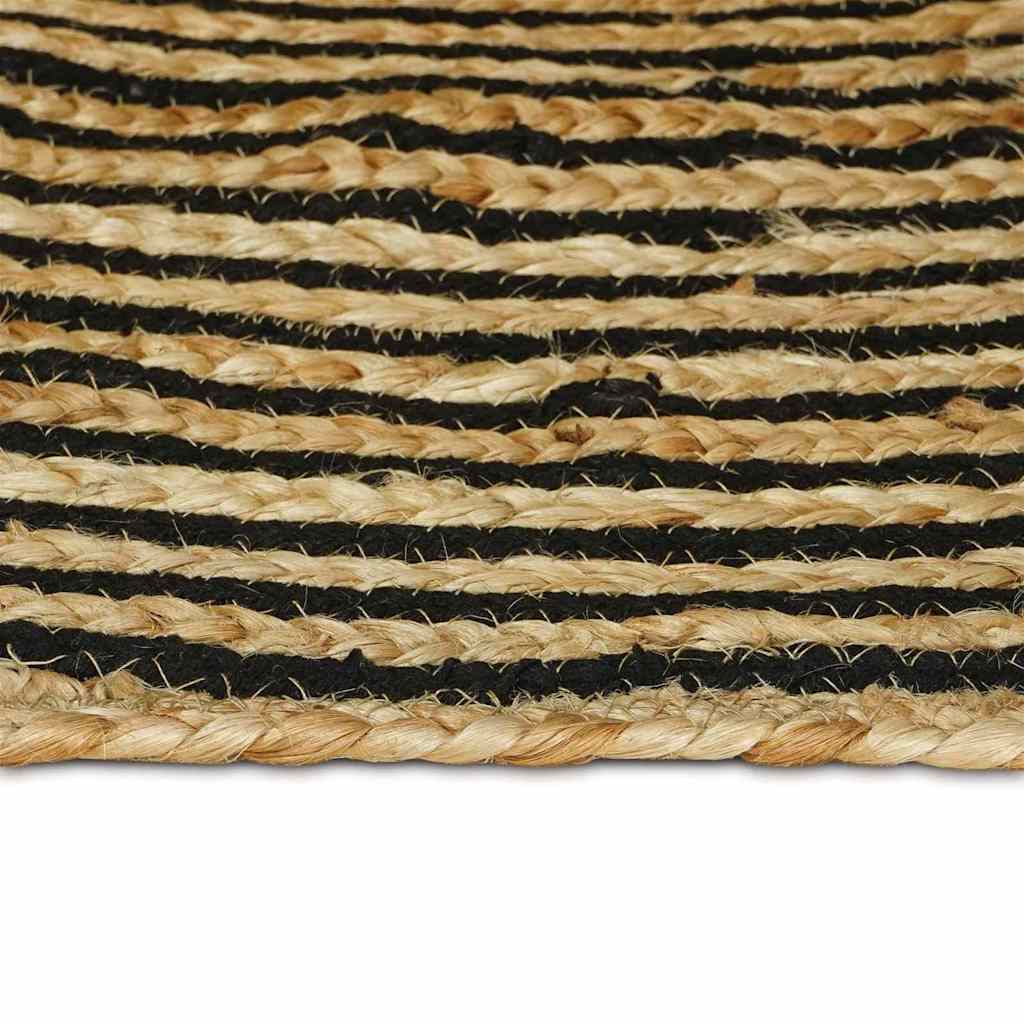 vidaXL Area Rugs Black 120 x 120 cm Jute