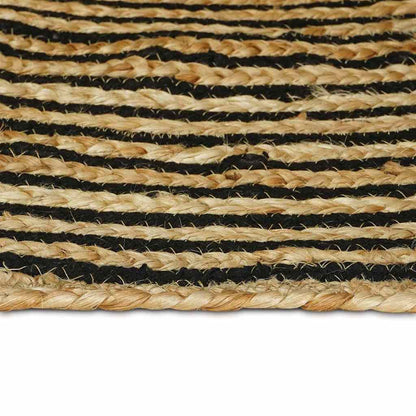 vidaXL Area Rugs Black 120 x 120 cm Jute