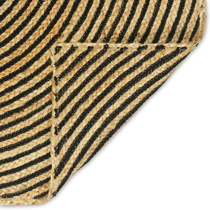 vidaXL Area Rugs Black 120 x 120 cm Jute