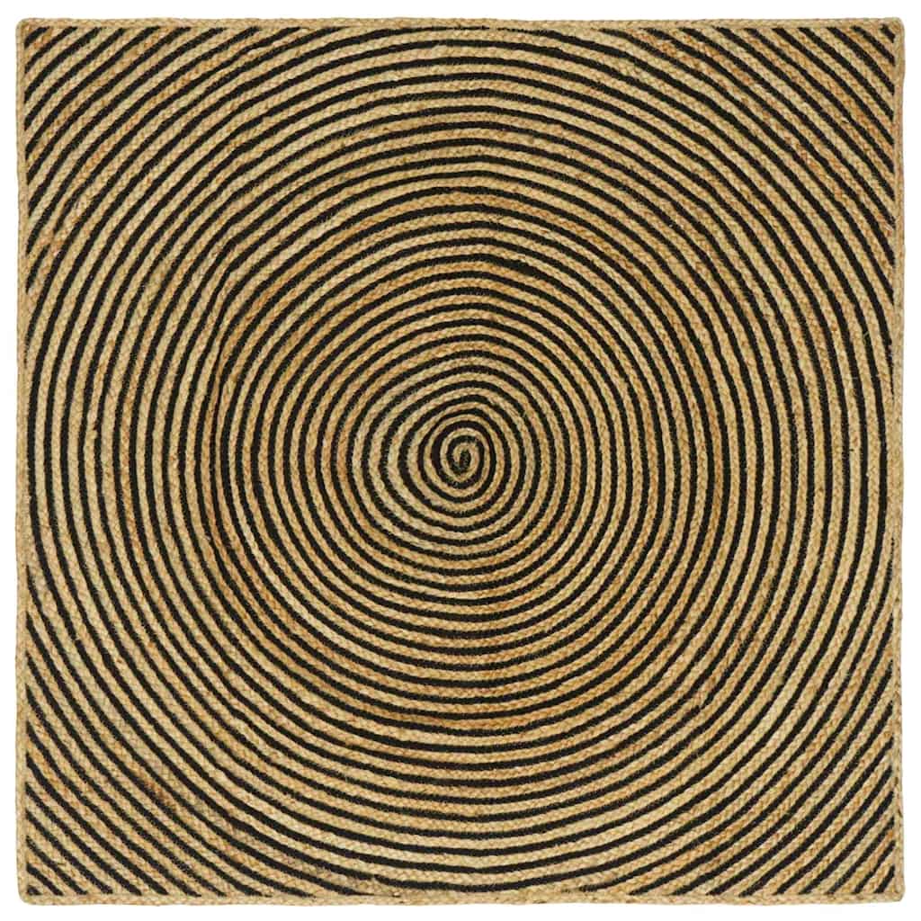 vidaXL Area Rugs Black 120 x 120 cm Jute