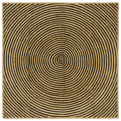 vidaXL Area Rugs Black 120 x 120 cm Jute