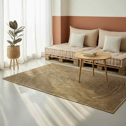 vidaXL Area Rugs Black 120 x 120 cm Jute