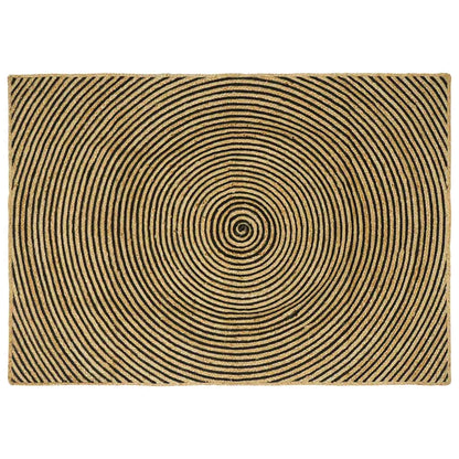 vidaXL Area Rugs Black 120 x 170 cm Jute