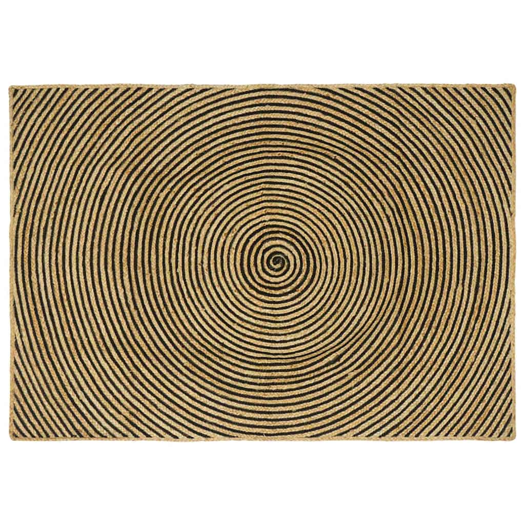 vidaXL Area Rugs Black 140 x 200 cm Jute