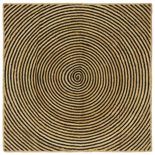 vidaXL Area Rugs Black 160 x 160 cm Jute