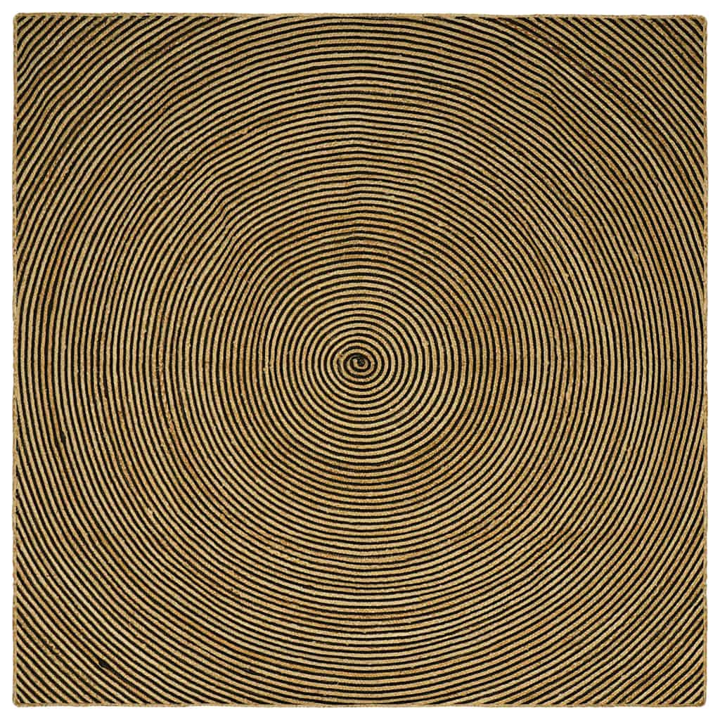 vidaXL Area Rugs Black 200 x 200 cm Jute