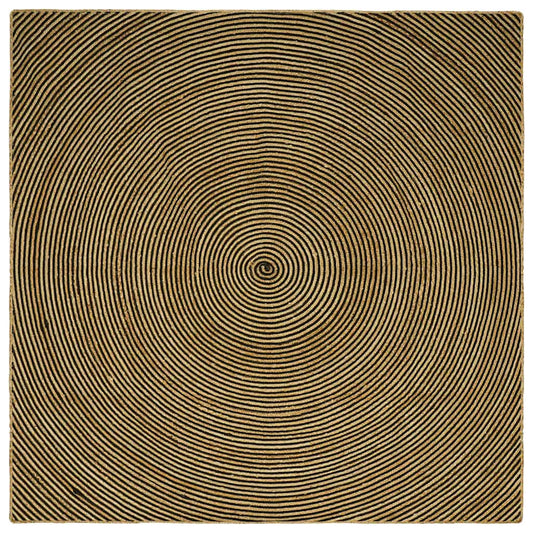 vidaXL Area Rugs Black 200 x 200 cm Jute