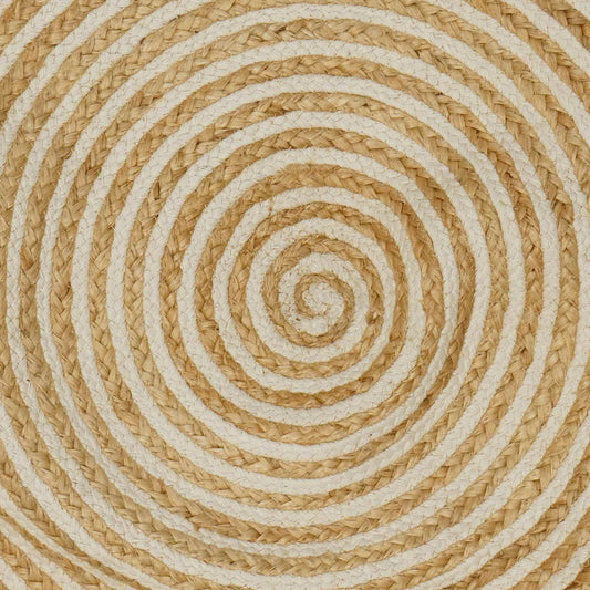 vidaXL Area Rugs White Ø 180 cm Jute