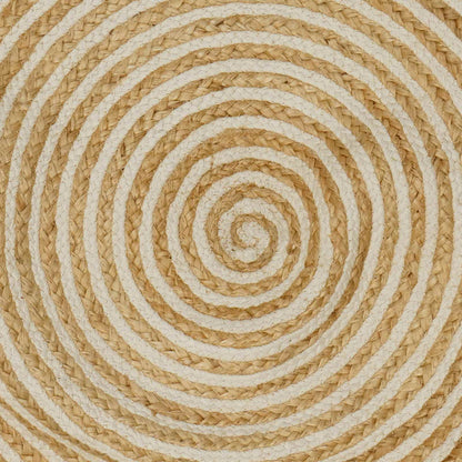 vidaXL Area Rugs White Ø 210 cm Jute