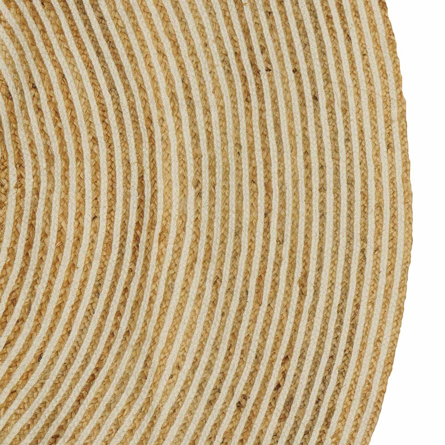 vidaXL Area Rugs White Ø 240 cm Jute