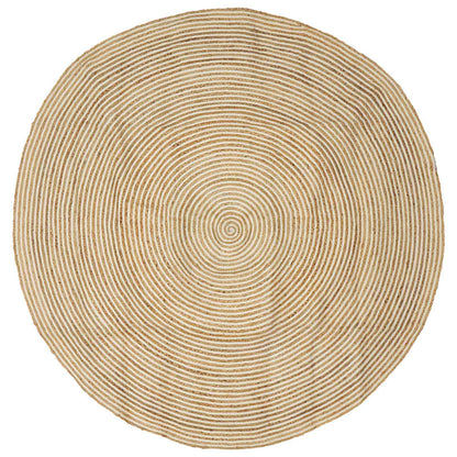 vidaXL Area Rugs White Ø 240 cm Jute