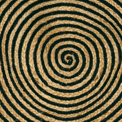 vidaXL Area Rugs Black Ø 210 cm Jute