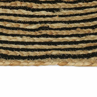 vidaXL Area Rugs Black Ø 240 cm Jute
