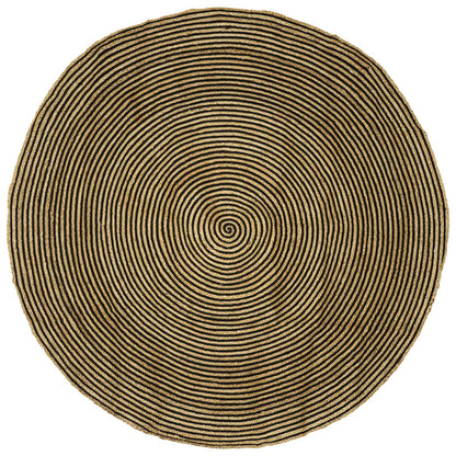 vidaXL Area Rugs Black Ø 240 cm Jute