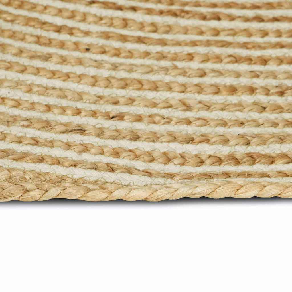 vidaXL Area Rugs Natural and White 205 x 305 cm Jute