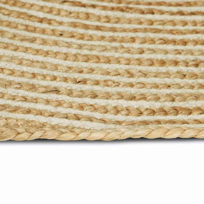 vidaXL Area Rugs Natural and White 205 x 305 cm Jute