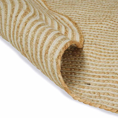vidaXL Area Rugs Natural and White 205 x 305 cm Jute