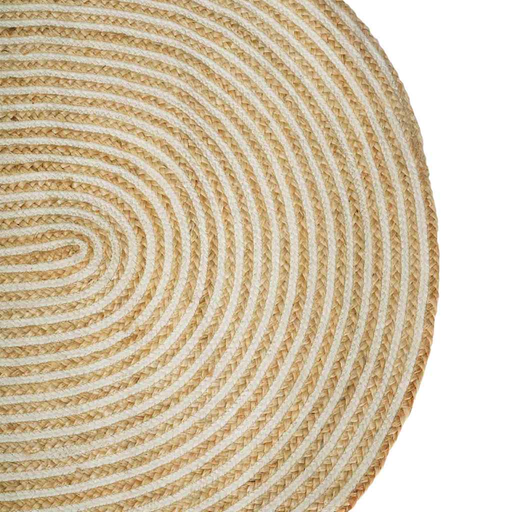 vidaXL Area Rugs Natural and White 205 x 305 cm Jute