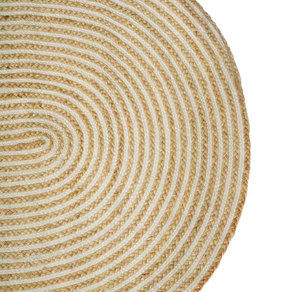 vidaXL Area Rugs Natural and White 205 x 305 cm Jute
