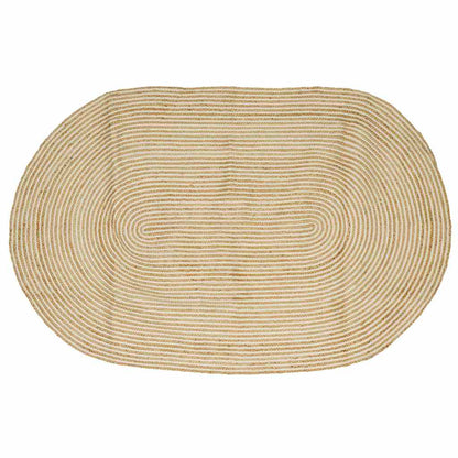 vidaXL Area Rugs Natural and White 205 x 305 cm Jute