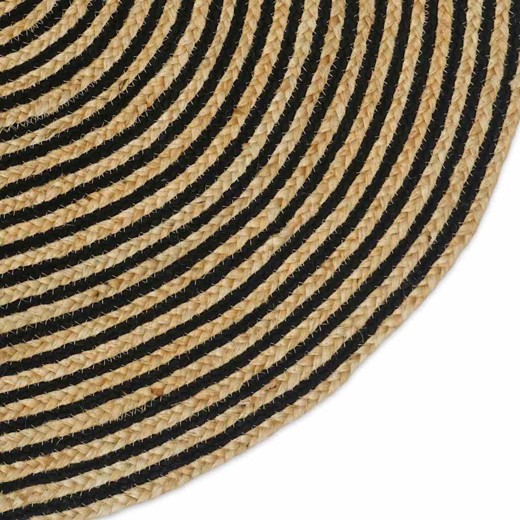 vidaXL Area Rugs Natural and Black 100 x 152 cm Jute