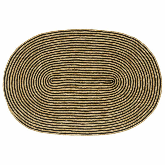vidaXL Area Rugs Natural and Black 100 x 152 cm Jute