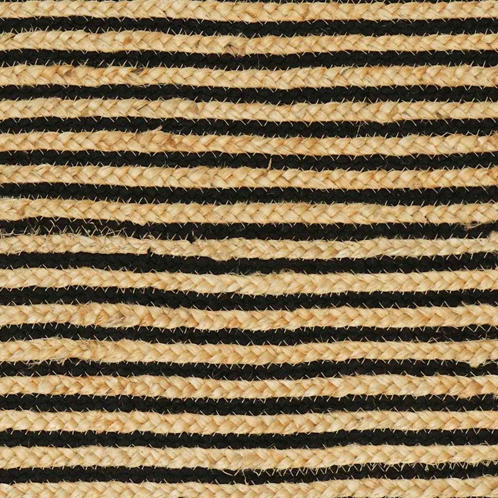 vidaXL Area Rugs Natural and Black 100 x 152 cm Jute