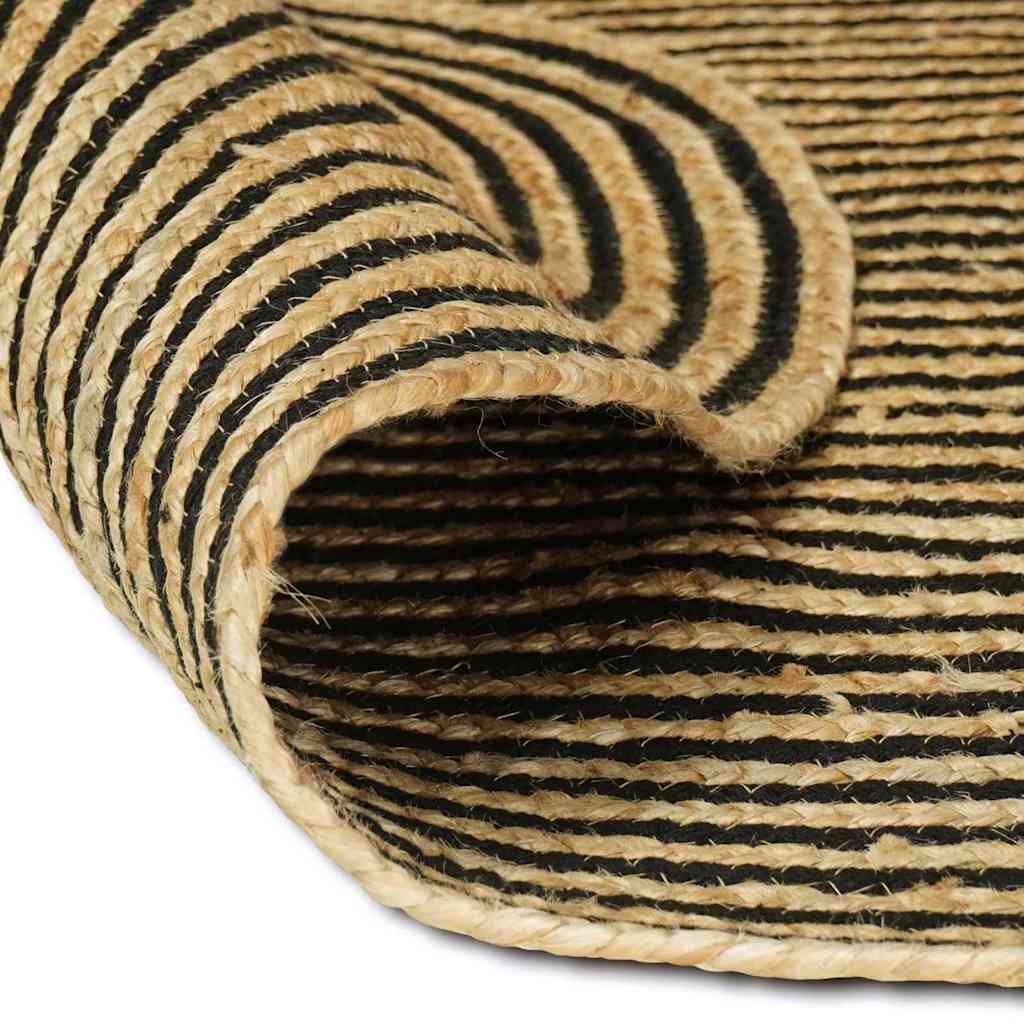 vidaXL Area Rugs Natural and Black 152 x 245 cm Jute