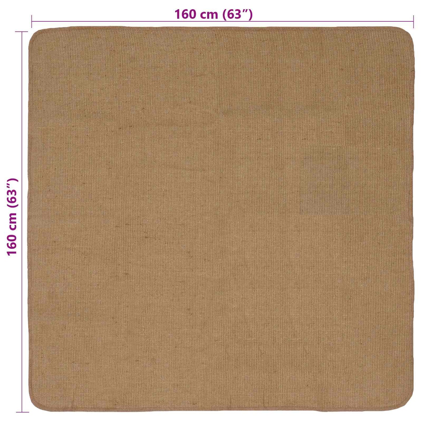 vidaXL Area Rugs Light Brown 160 x 160 cm Jute