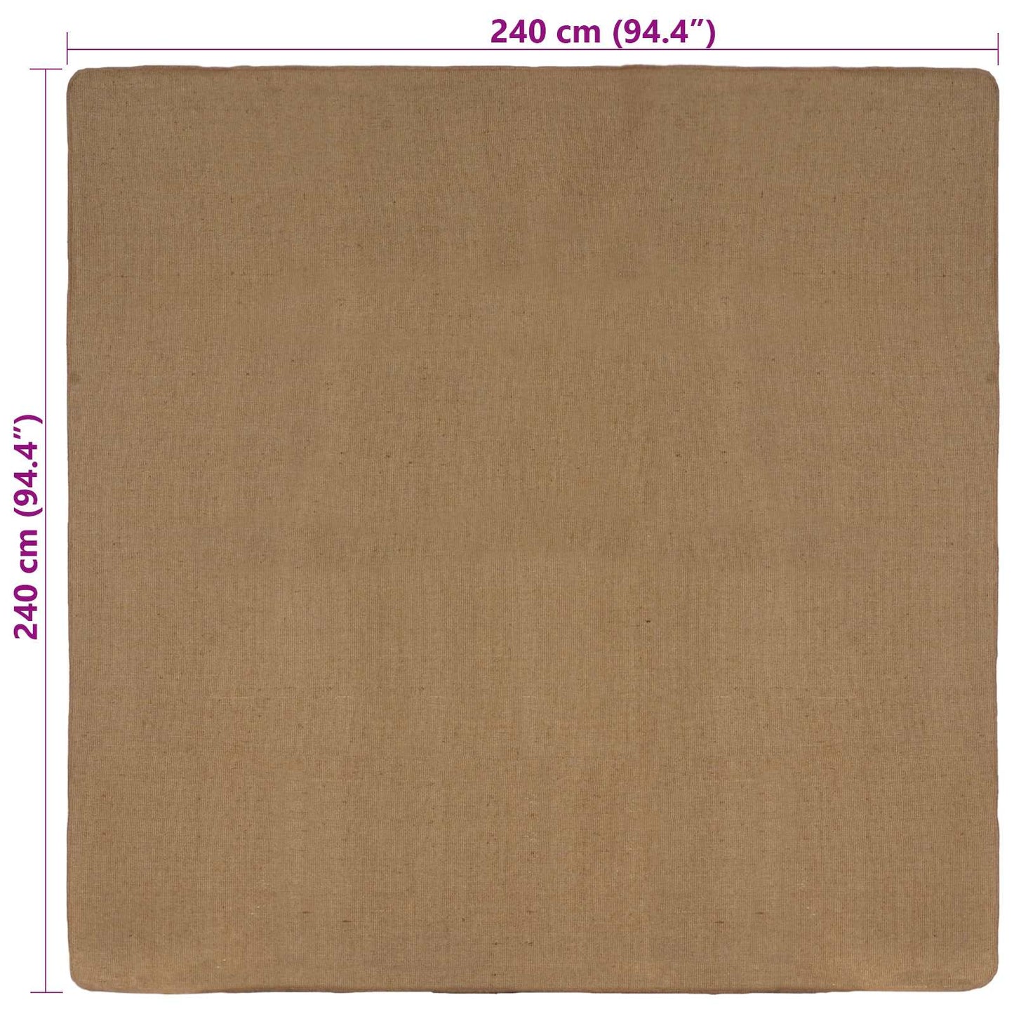 vidaXL Area Rugs Light Brown 240 x 240 cm Jute