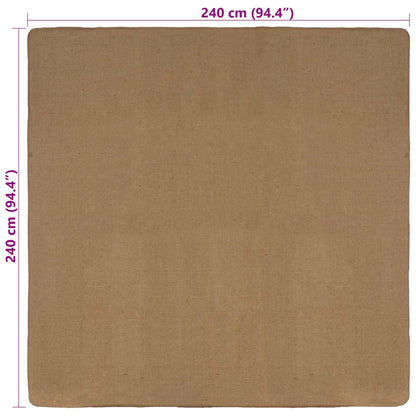 vidaXL Area Rugs Light Brown 240 x 240 cm Jute