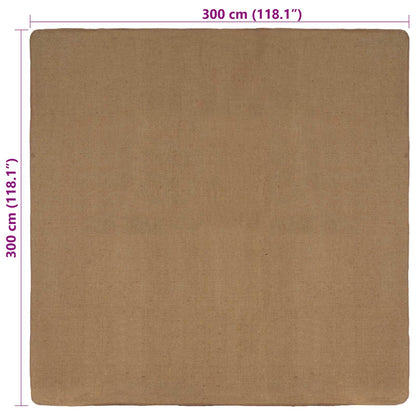 vidaXL Area Rugs Light Brown 300 x 300 cm Jute