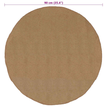 vidaXL Area Rugs Natural Ø 90 cm Jute