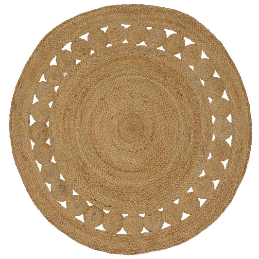 vidaXL Area Rugs Natural Ø 120 cm Jute