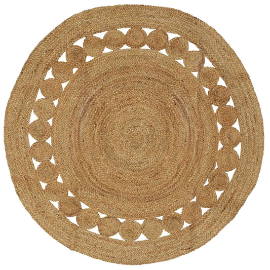 vidaXL Rug Natural Ø 150 cm Jute