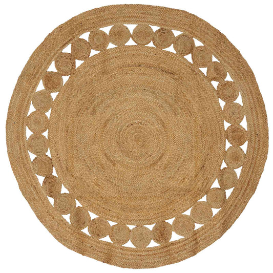 vidaXL Rug Natural Ø 180 cm Jute