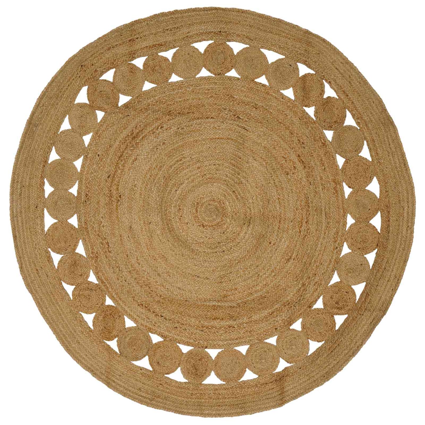 vidaXL Rug Natural Ø 210 cm Jute