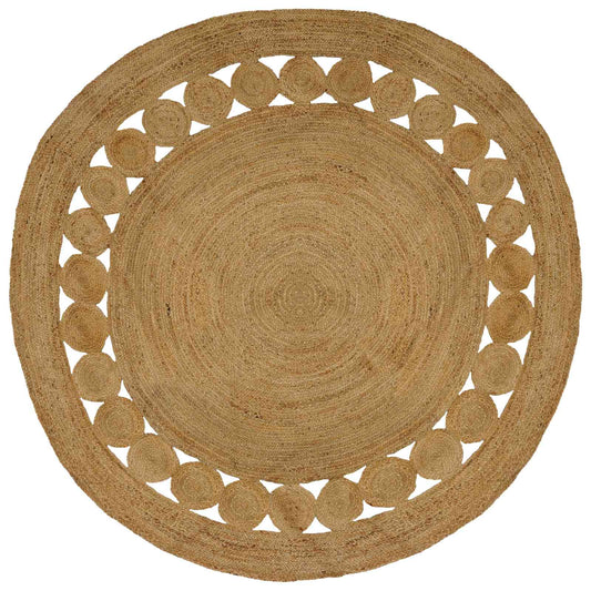 vidaXL Rug Natural Ø 240 cm Jute