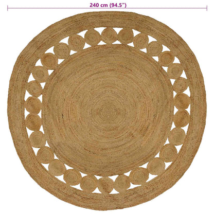 vidaXL Area Rugs Natural Ø 240 cm Jute